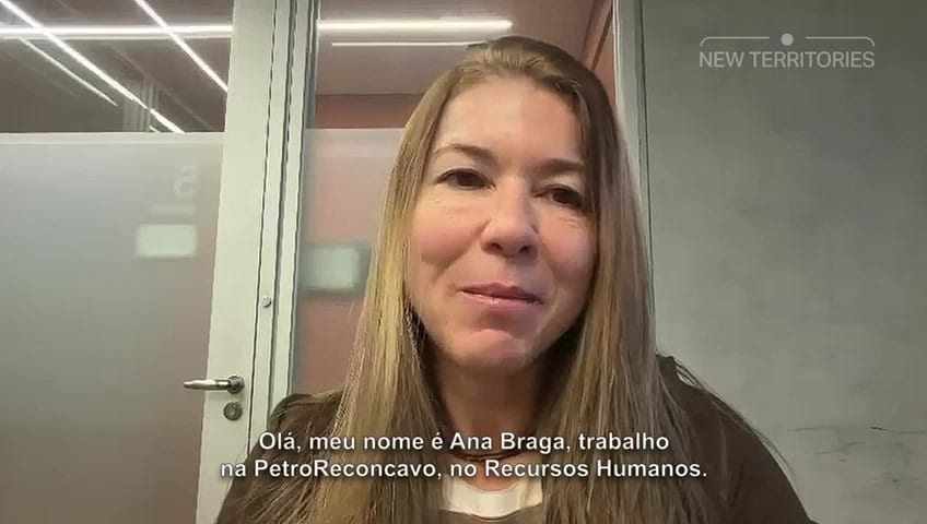 Ana Braga, líder de Recursos Humanos na PetroReconcavo, durante seu depoimento.